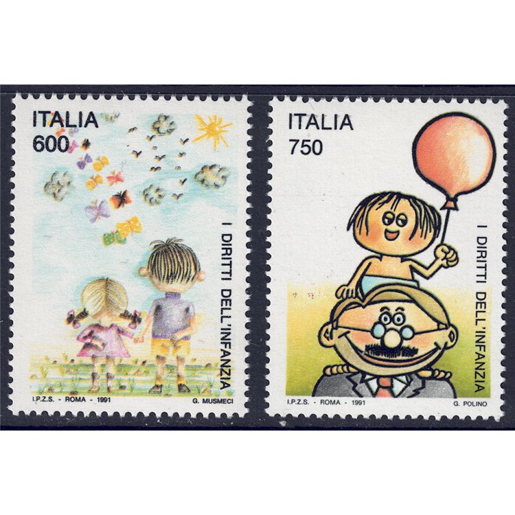 ITALY 1991 Children's Rights 2v MNH**