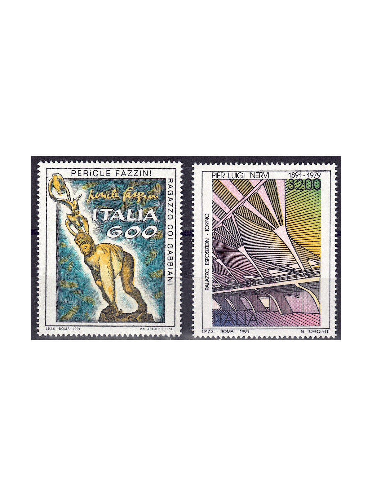 ITALY 1991 Artistic Heritage 2v MNH**