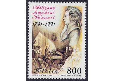 ITALY 1991 Wolfgang Amadeus Mozart MNH**