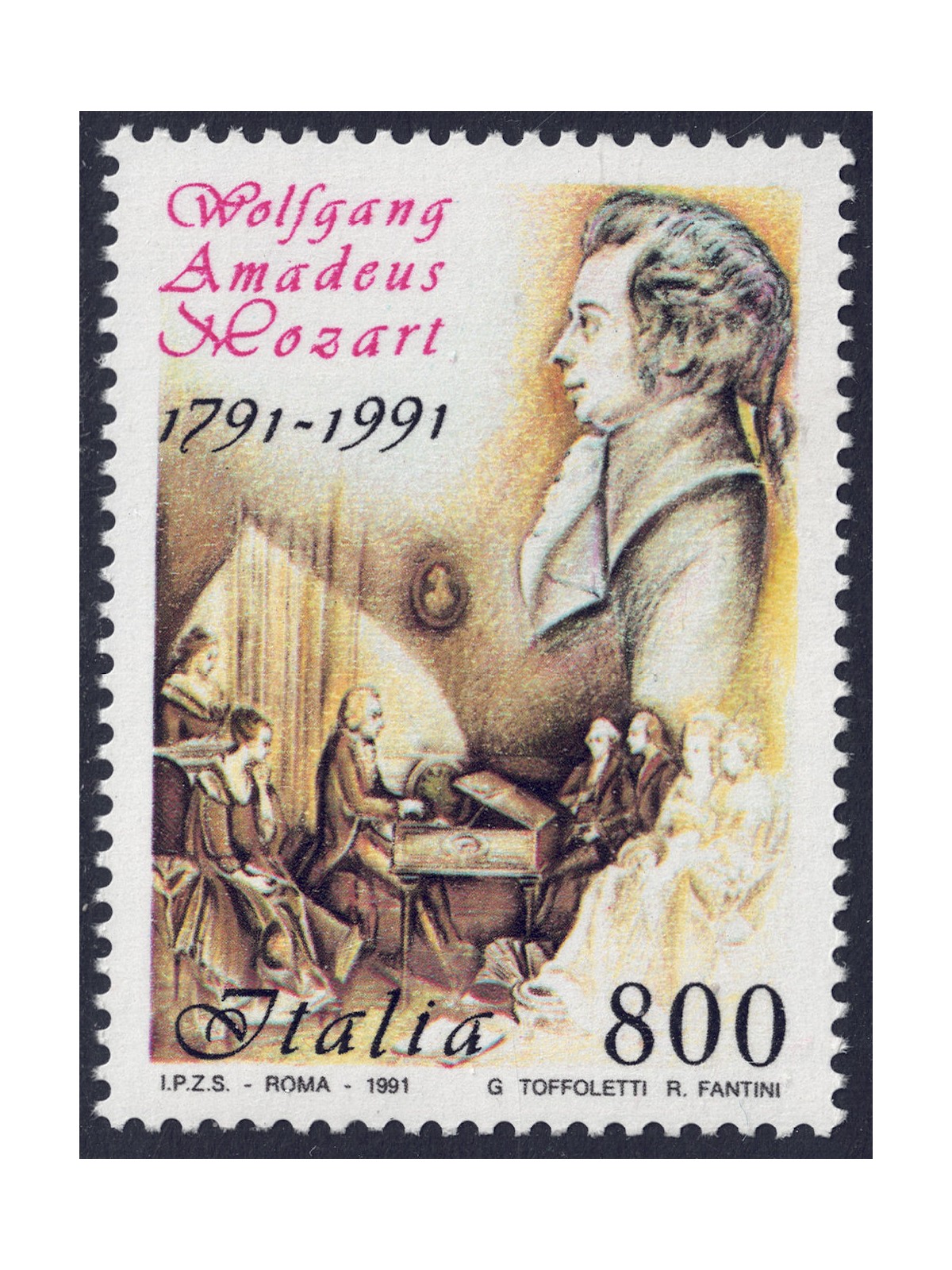 ITALY 1991 Wolfgang Amadeus Mozart MNH**
