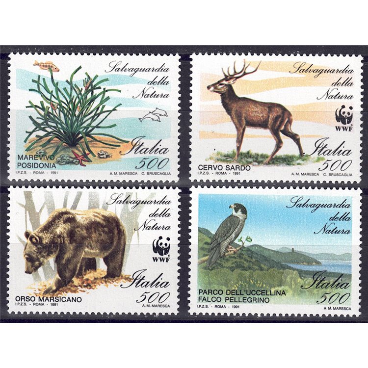 ITALIA 1991 Protezione della natura 4v MNH**