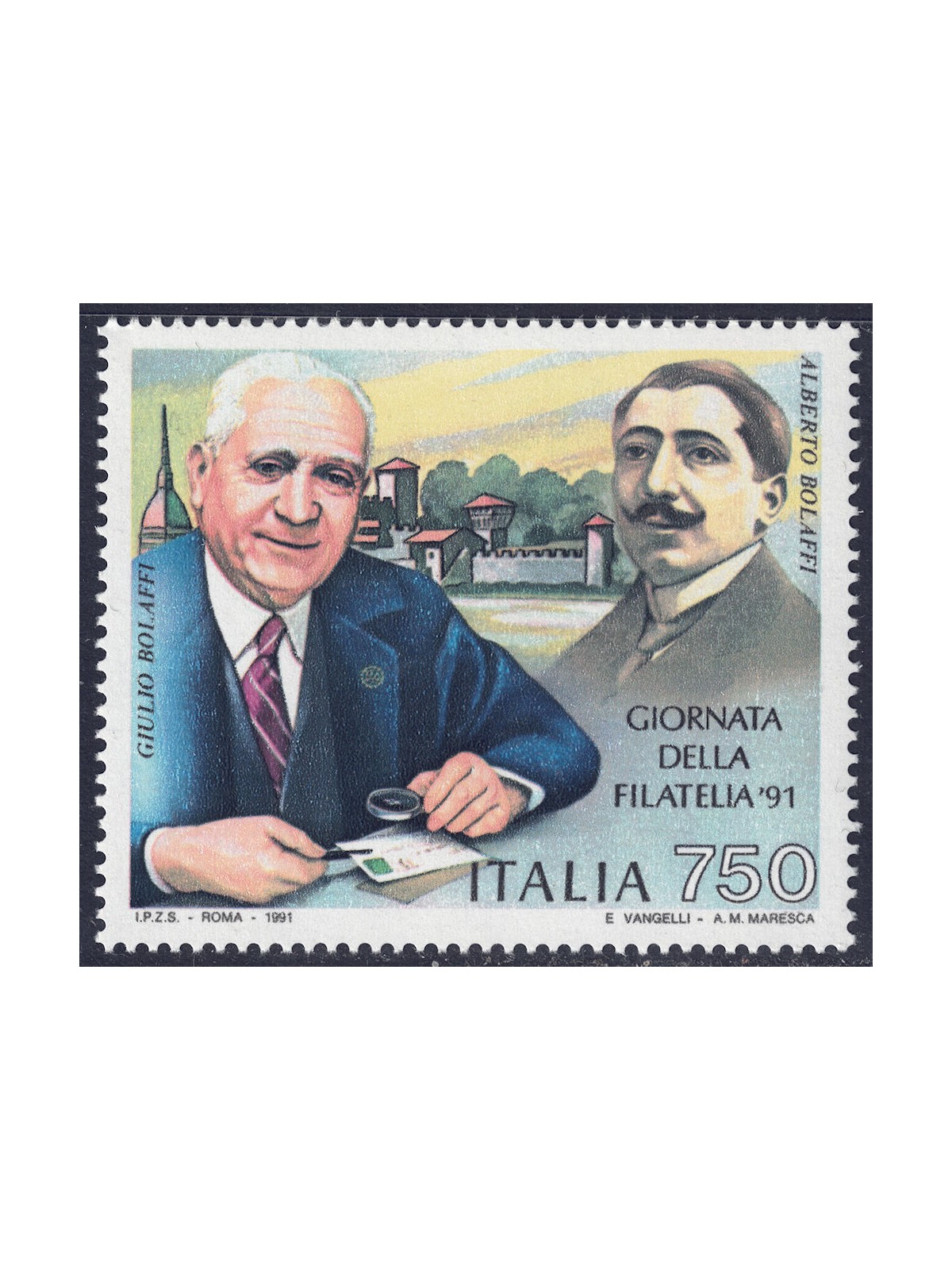 ITALY 1991 Philately Day, Bolaffi MNH**