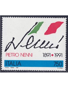 ITALIA 1991 Pietro Nenni MNH**