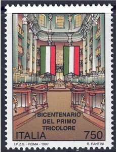 ITALIA 1997 Bandiera tricolore MNH**