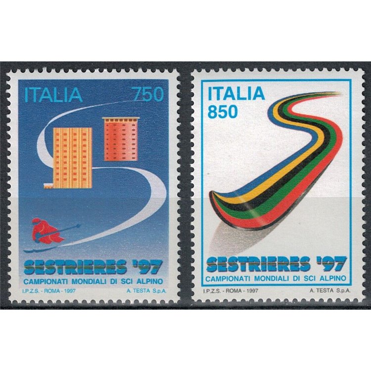 ITALIA 1997 Sci alpino 2v MNH**