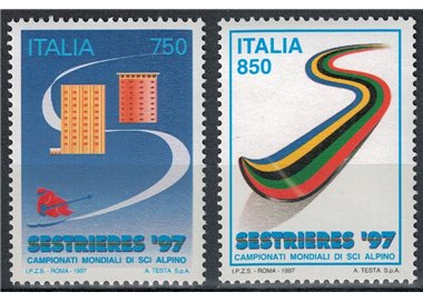 ITALIA 1997 Sci alpino 2v MNH**