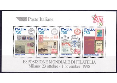 ITALIA 1997 Esposizione mondiale di filatelia BF MNH**