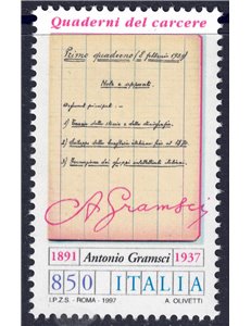 ITALIA 1997 Antonio Gramsci MNH**