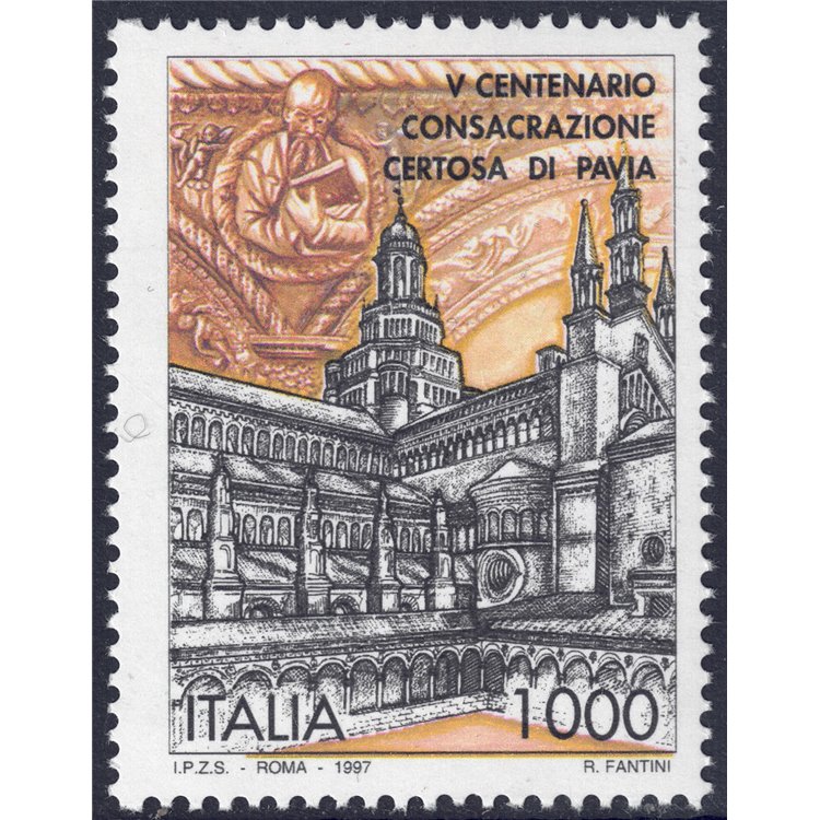ITALIA 1997 Chiesa Certosa di Pavia MNH**