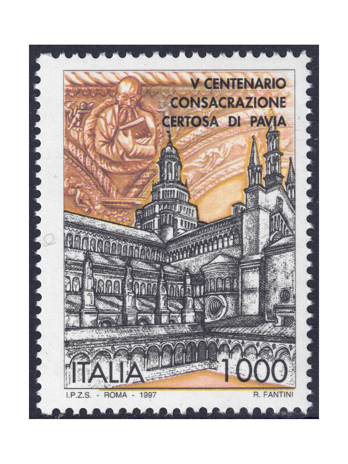 ITALIA 1997 Chiesa Certosa di Pavia MNH**