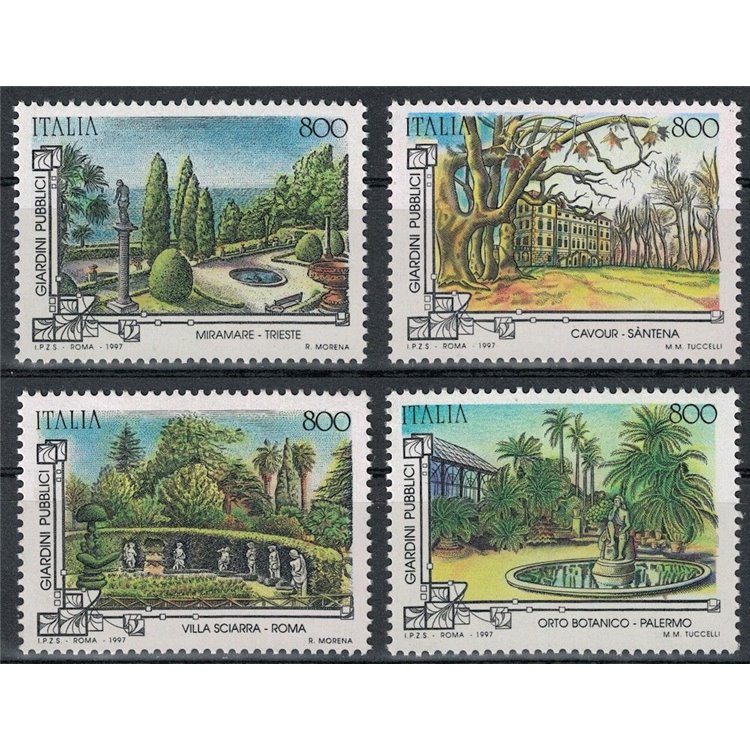 ITALY 1997 Historic Gardens 4v MNH**