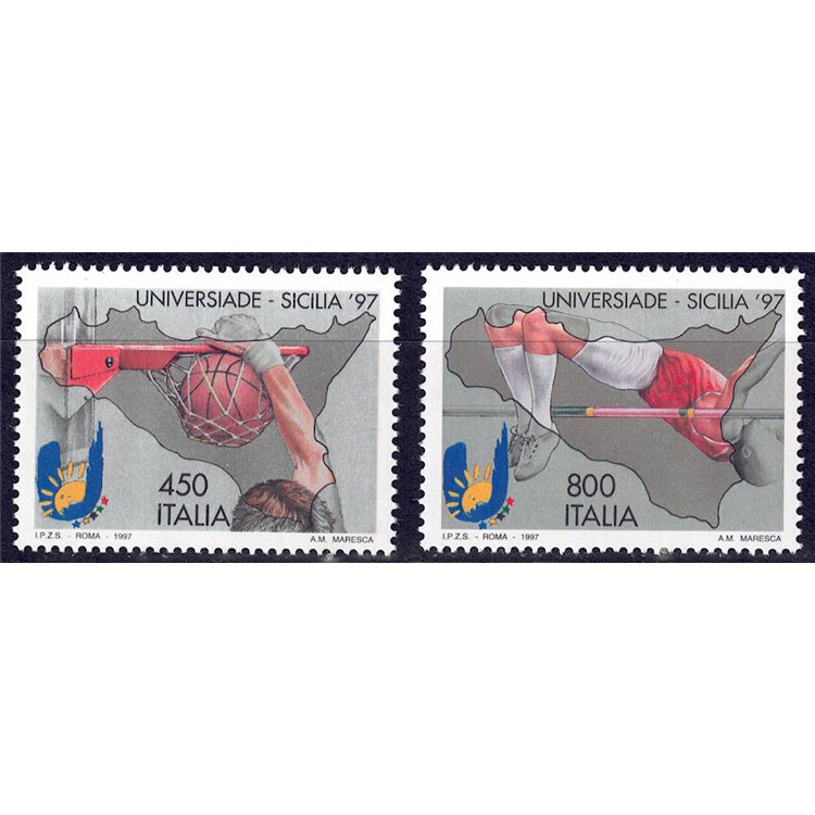 ITALIA 1997 Universiade di Sicilia 2v MNH**