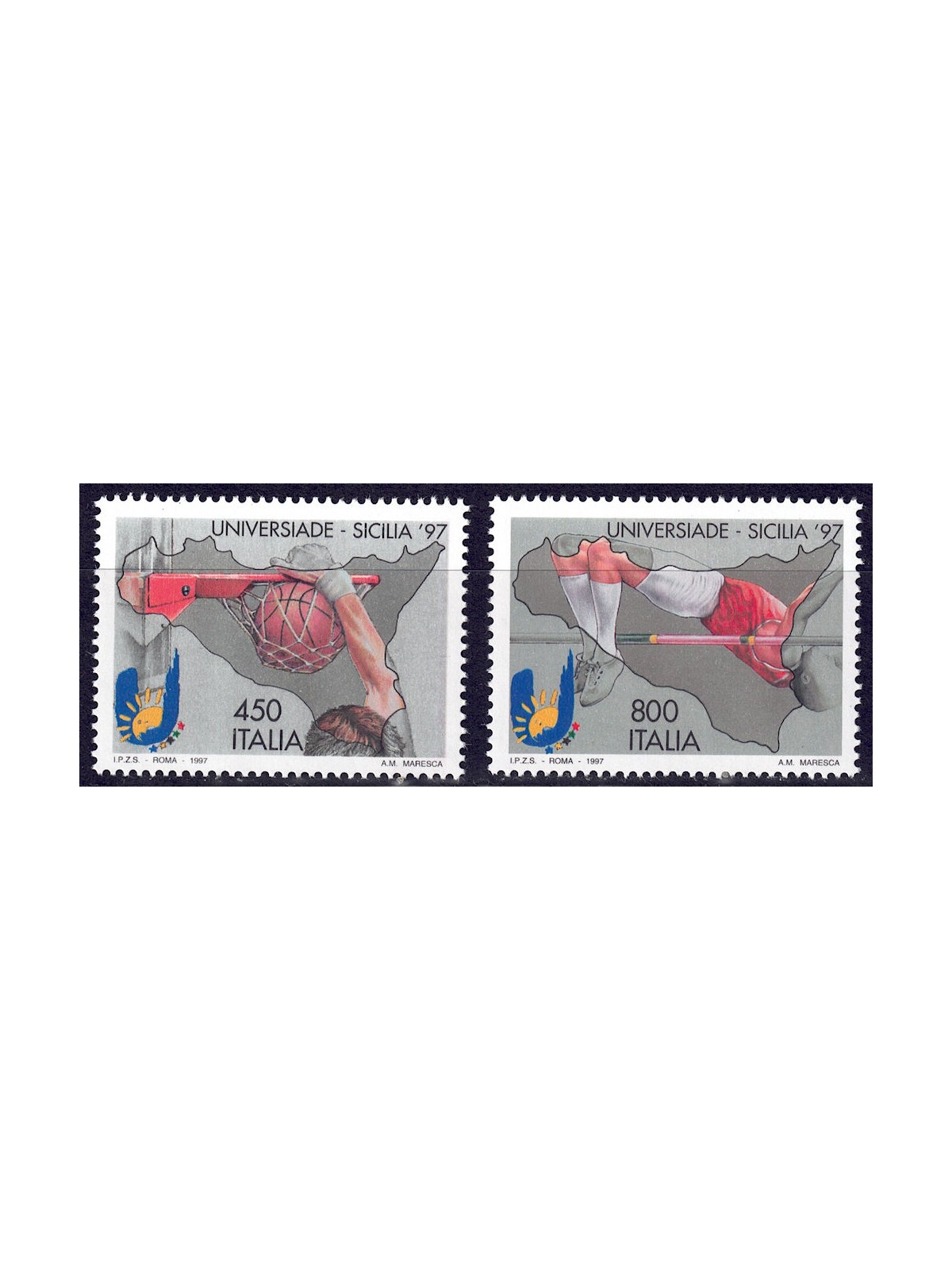 ITALIA 1997 Universiade di Sicilia 2v MNH**