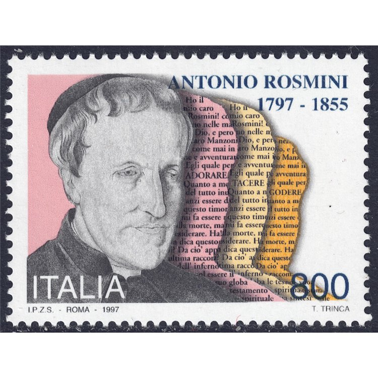 ITALY 1997 Antonio Rosmini MNH**