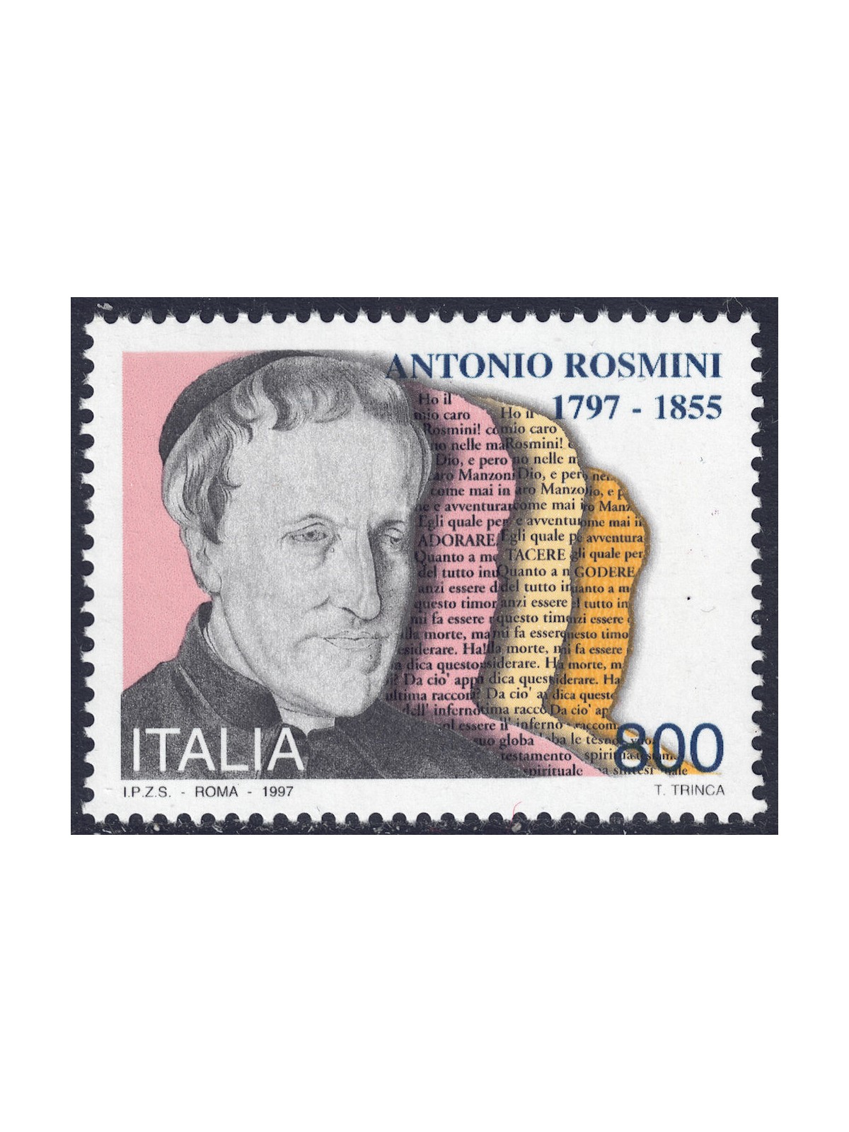 ITALIA 1997 Antonio Rosmini MNH**