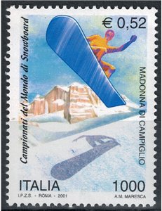 ITALY 2001 Snowboard Championships MNH**