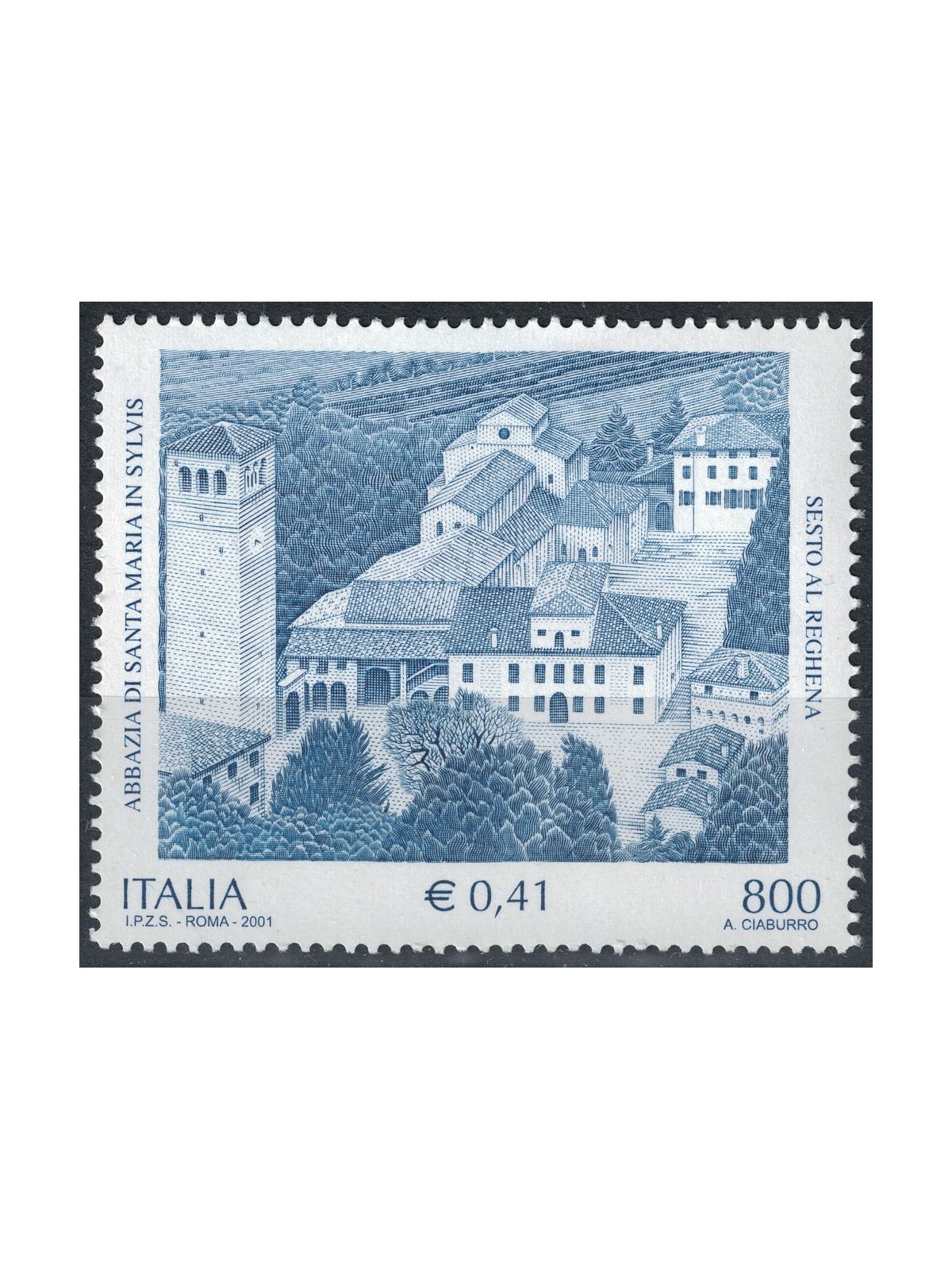 ITALY 2001 Abbey of Santa Maria in Sylvis MNH**