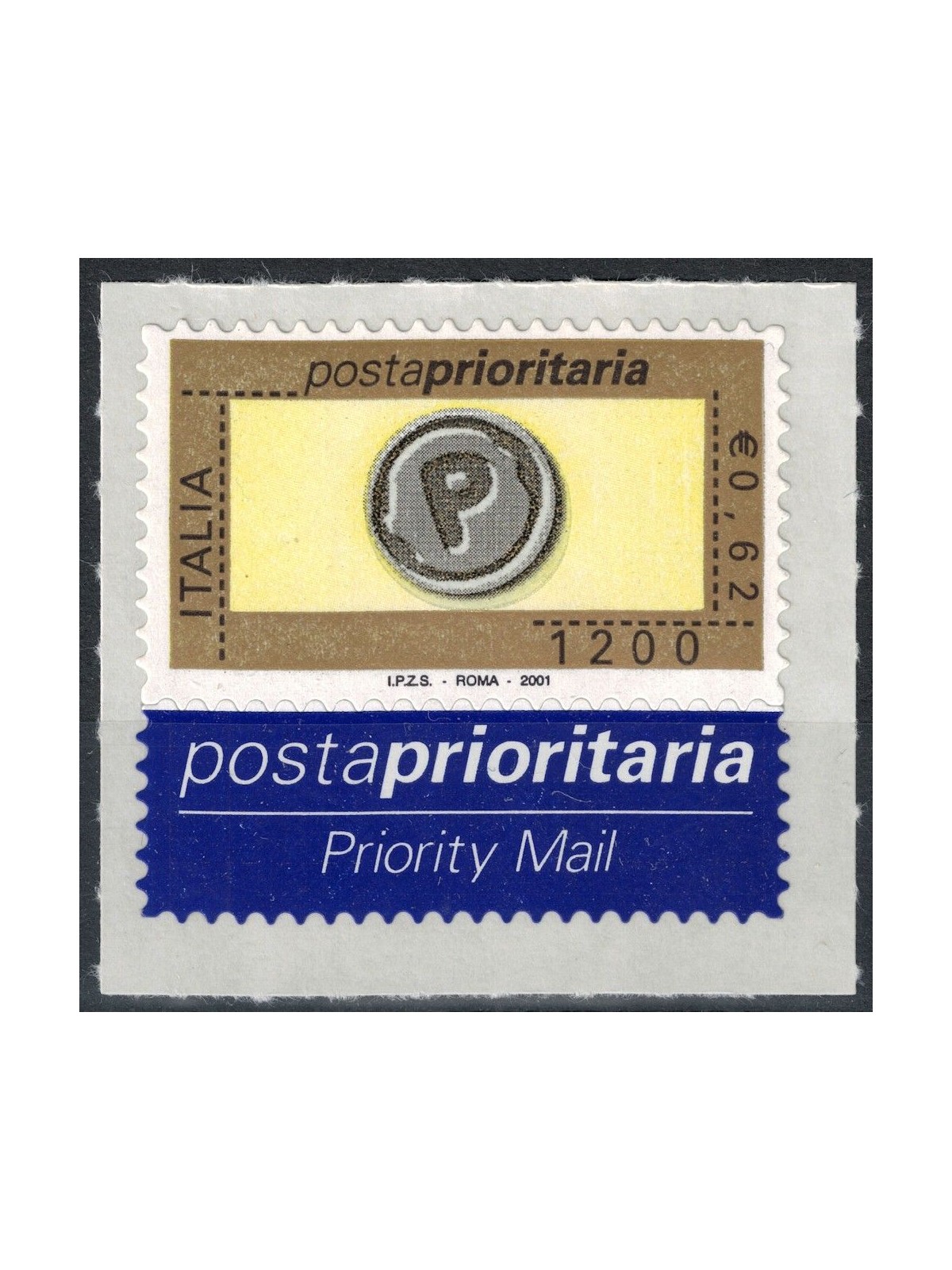 ITALIA 2001 Posta prioritaria € 0,62 - £ 1.200 MNH**