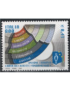 ITALIA 2001 Carta dei diritti MNH**