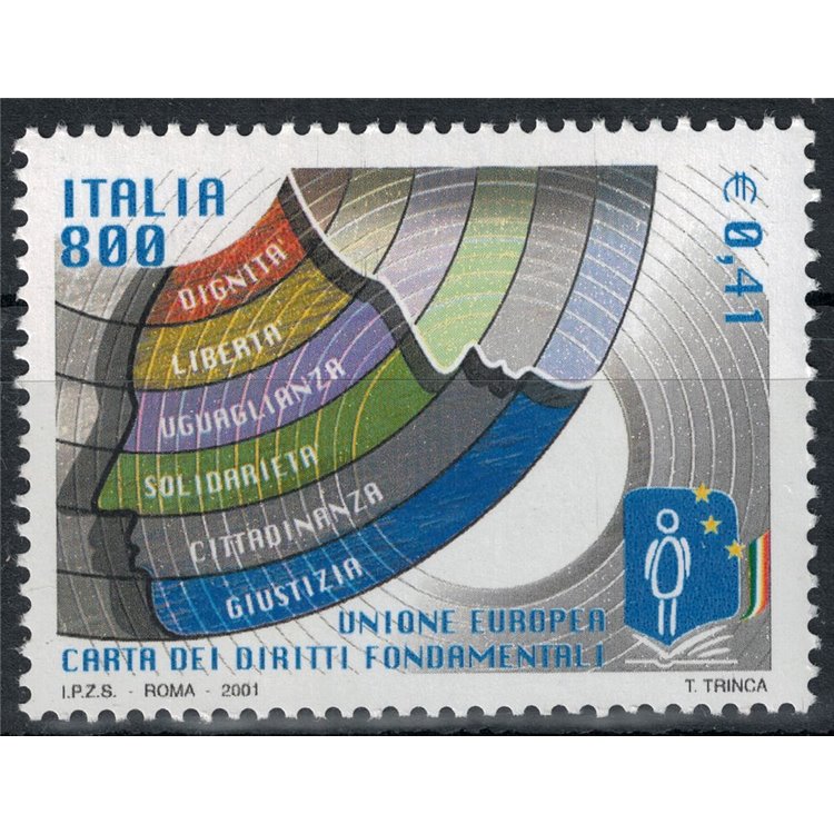 ITALIA 2001 Carta dei diritti MNH**