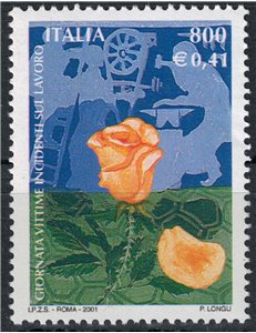 ITALIA 2001 Giornata vittime sul lavoro MNH**