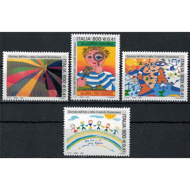 ITALIA 2001 Arte studentesca 4v MNH**