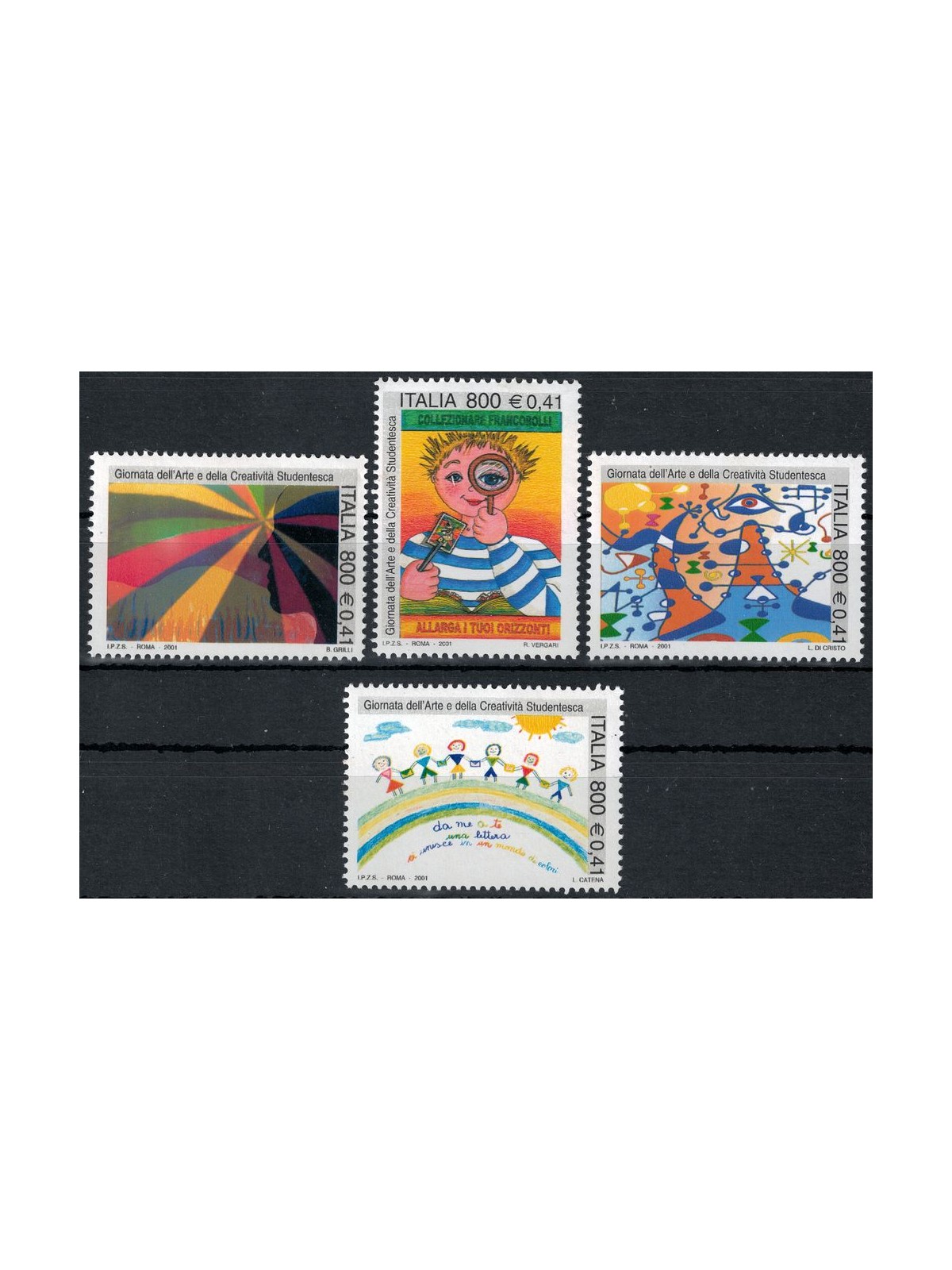 ITALIA 2001 Arte studentesca 4v MNH**