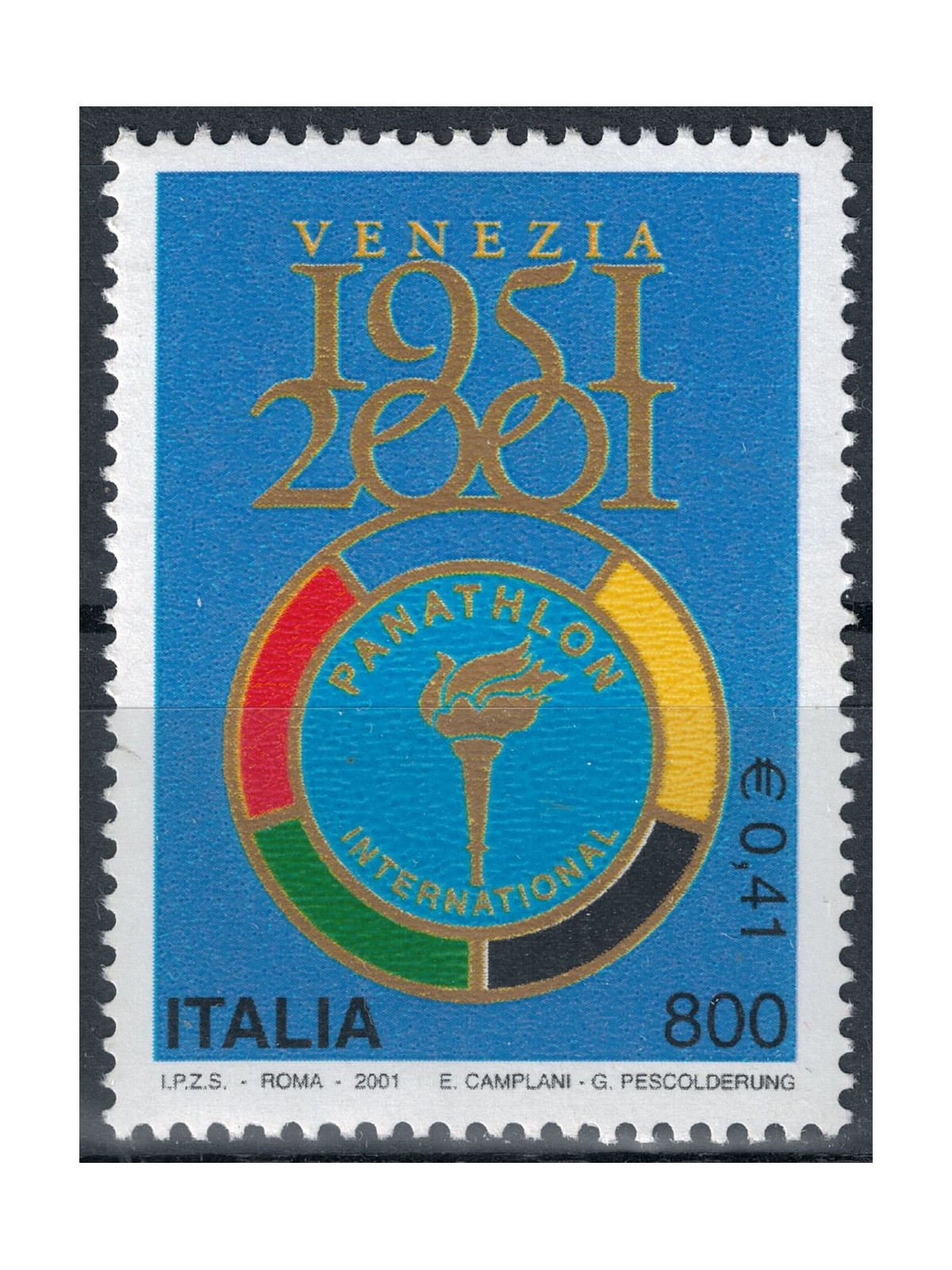 ITALIA 2001 Panathlon international MNH**