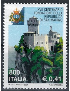ITALY 2001 Centenary of San Marino MNH**