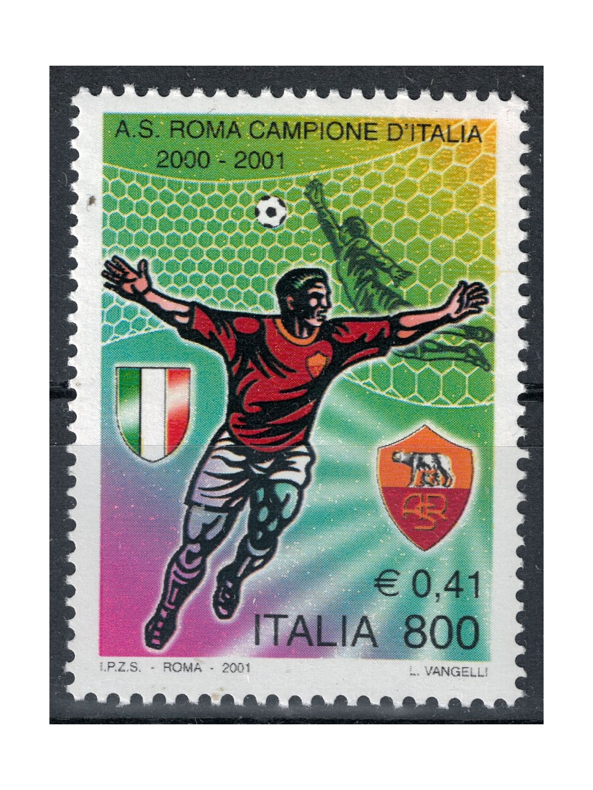ITALIA 2001 Roma campione d'Italia MNH**