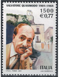 ITALY 2001 Salvatore Quasimodo MNH**