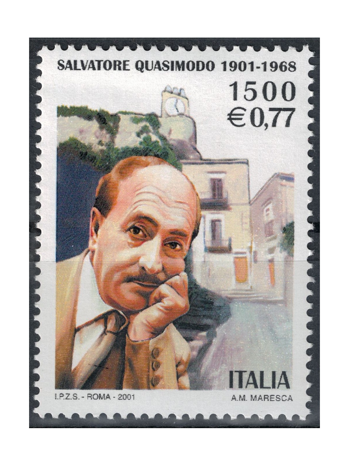 ITALIA 2001 Salvatore Quasimodo MNH**