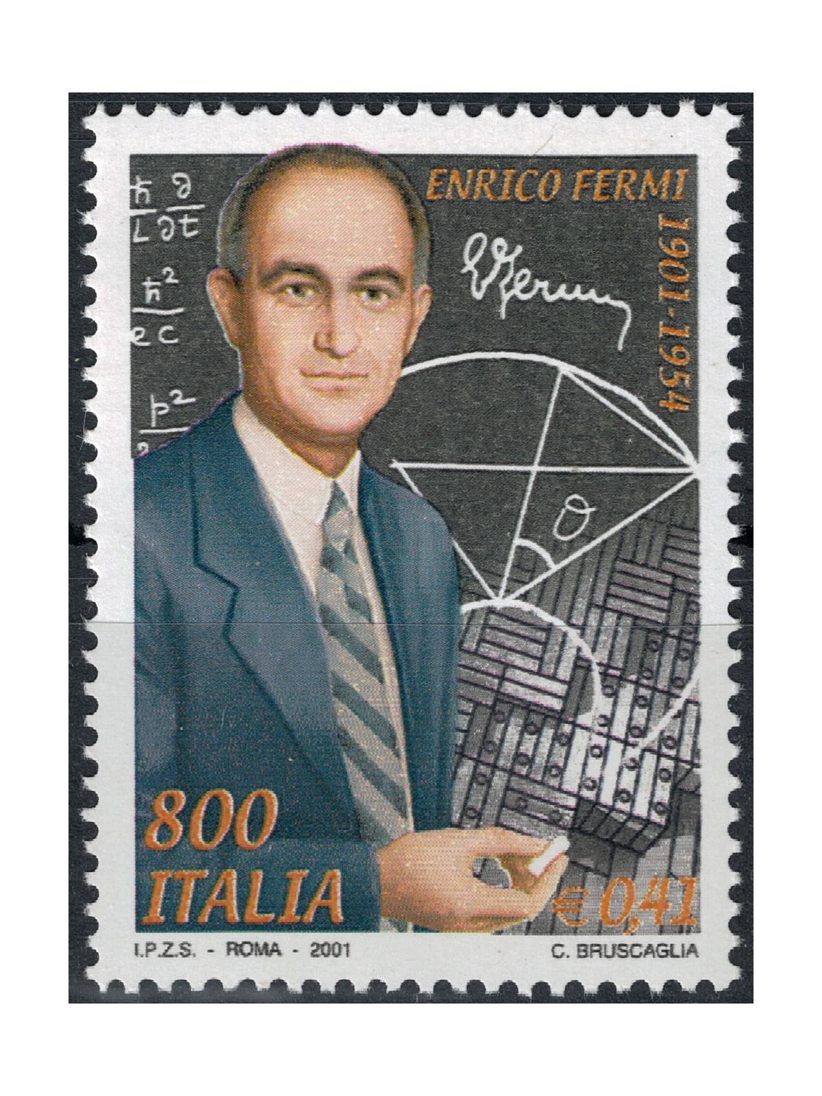 ITALIA 2001 Enrico Fermi MNH**