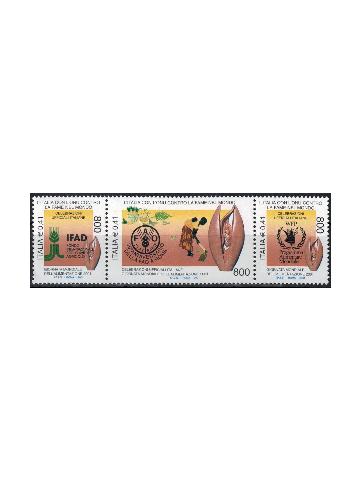 ITALIA 2001 Fame nel mondo 3v MNH**