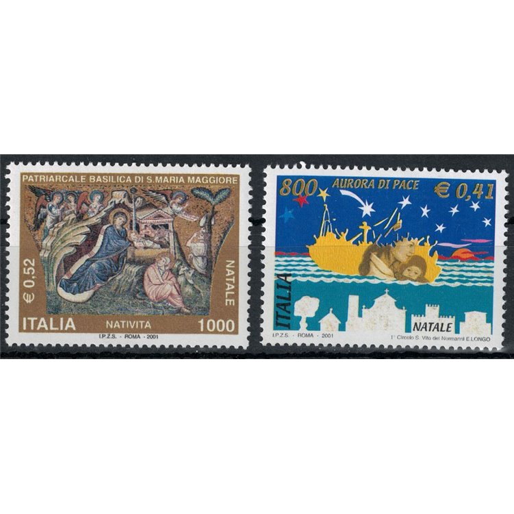ITALY 2001 Christmas 2v MNH**