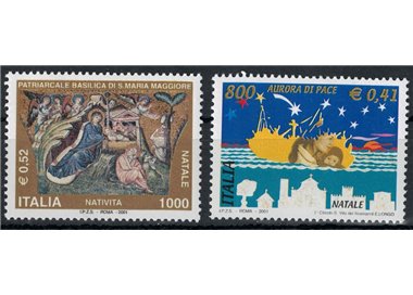 ITALIA 2001 Natale 2v MNH**