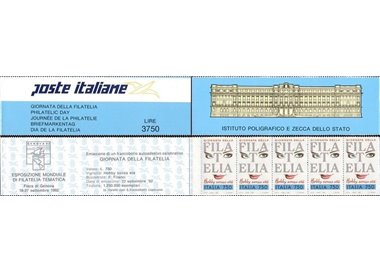 ITALIA 1992 Giornata della filatelia LB MNH**