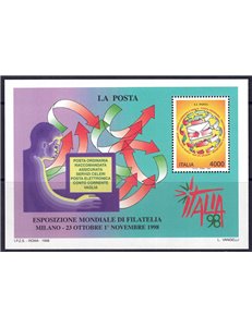 ITALY 1998 Philatelic Exhibition s/s MNH**