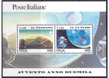 ITALIA 2000 Passato e futuro BF MNH**