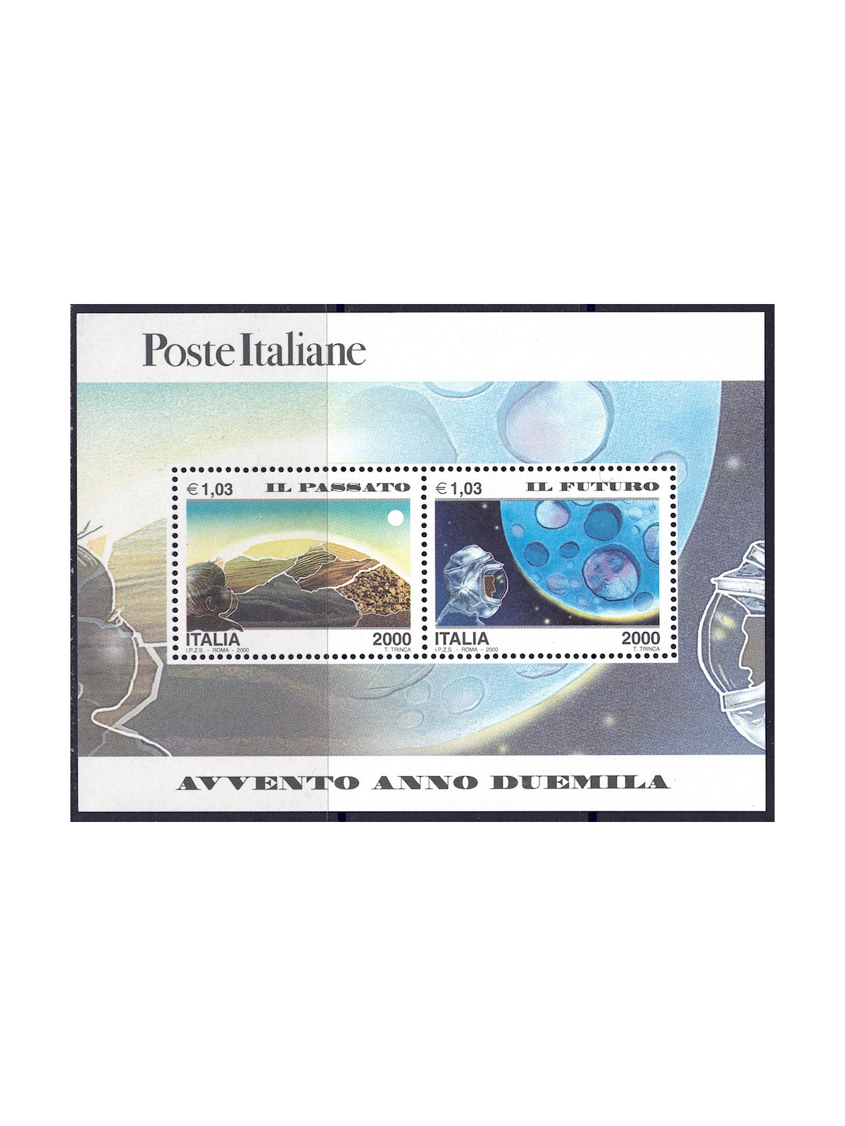 ITALY 2000 Past and Future s/s MNH**