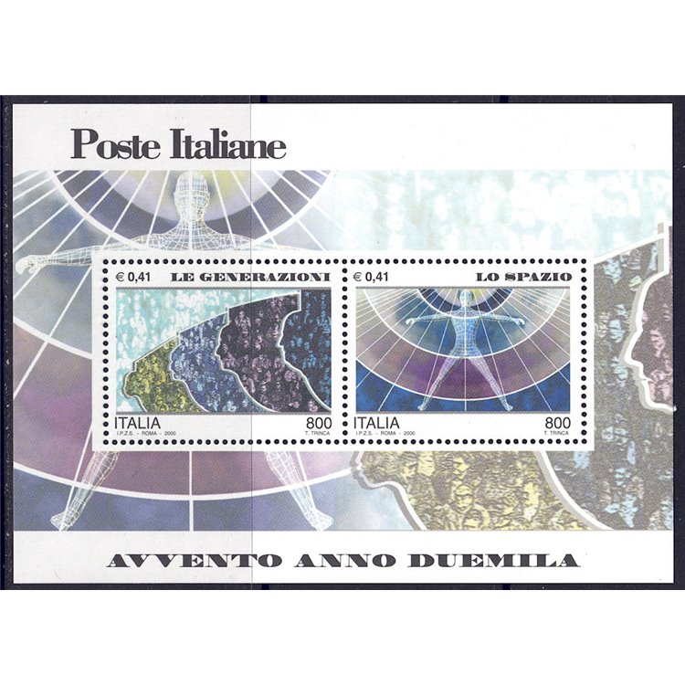 ITALY 2000 Generations and Space s/s MNH**