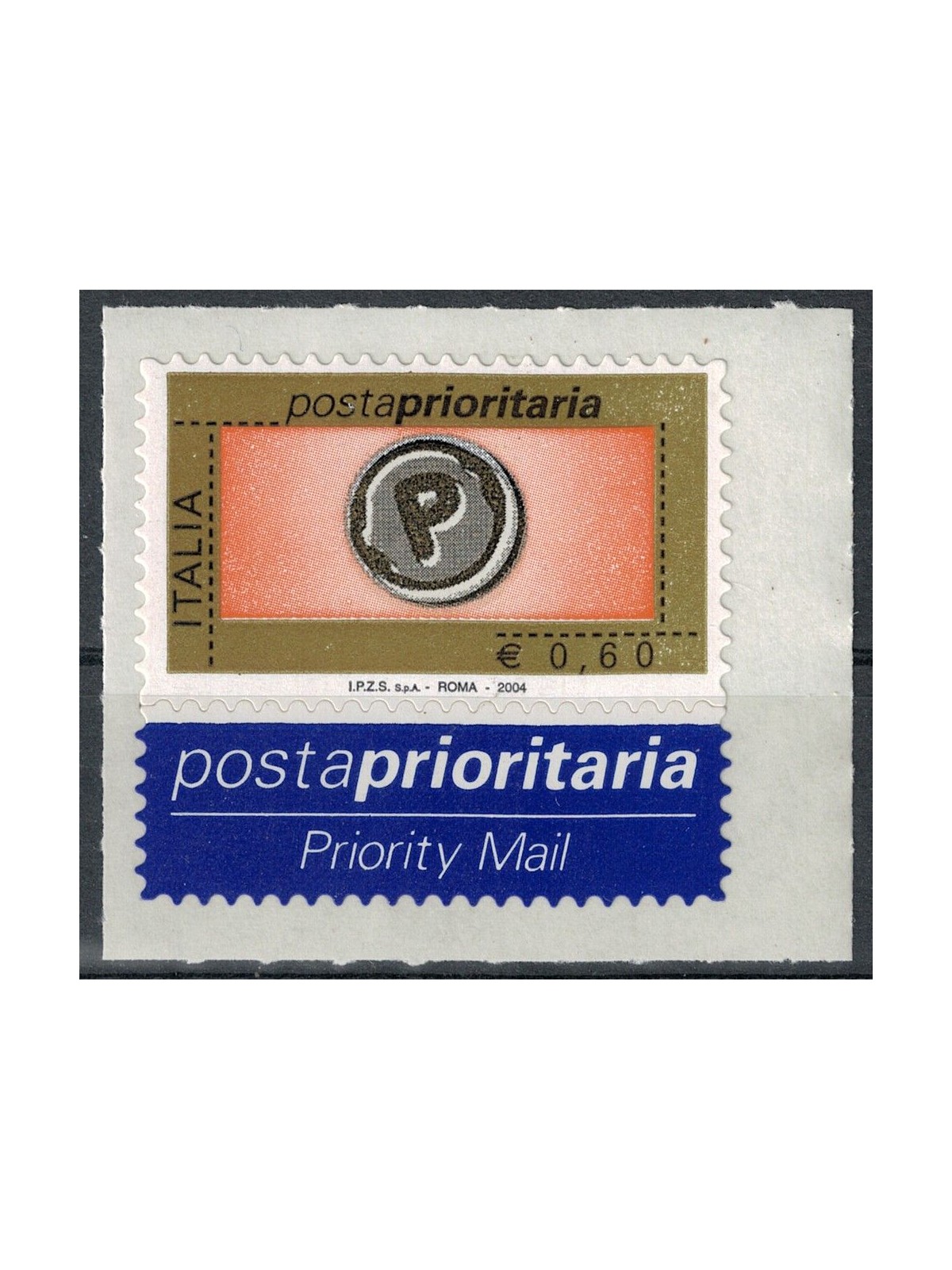 ITALY 2004 Priority Mail € 0.60 A MNH**