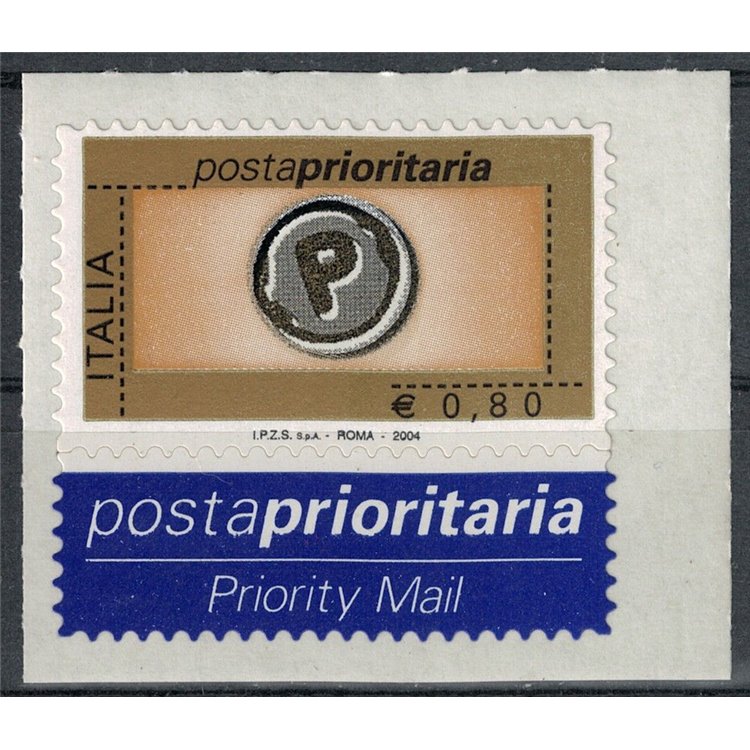 ITALY 2004 Priority Mail € 0.80 A MNH**