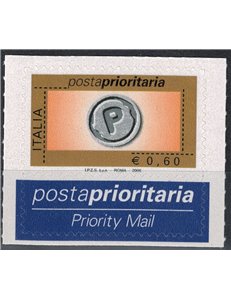 ITALIA 2006 Posta prioritaria € 0,60 (con millesimo) MNH**