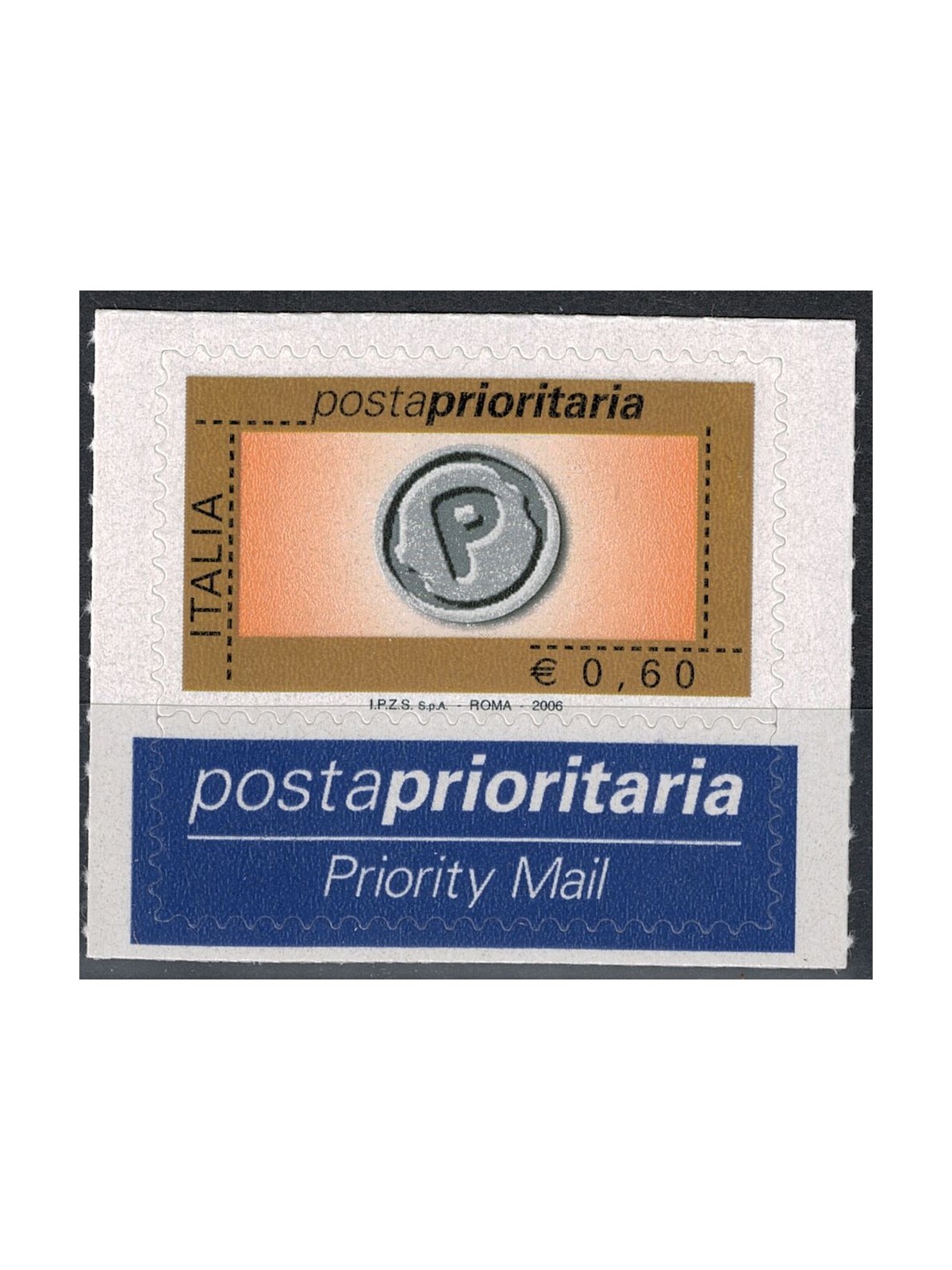 ITALY 2006 Priority mail € 0.60 (with year) MNH**