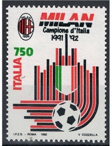 ITALIA 1992 Milan campione MNH**