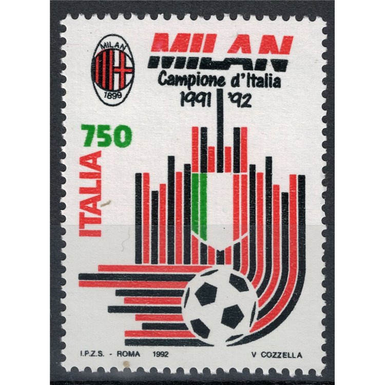 ITALIA 1992 Milan campione MNH**