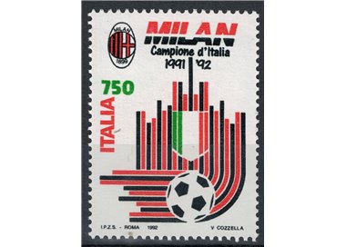 ITALY 1992 Milan champions MNH**