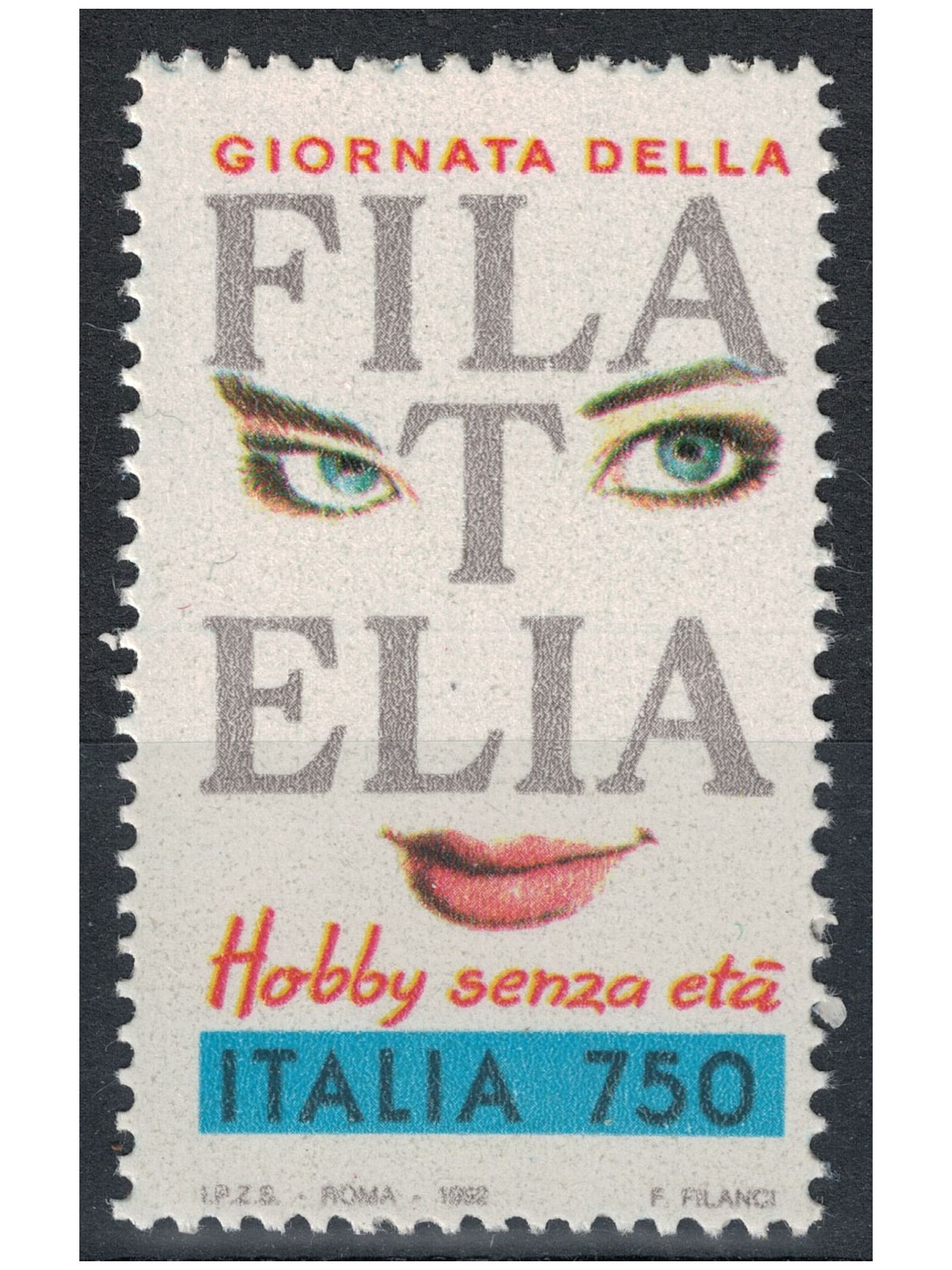 ITALY 1992 Philately Day (from booklet) MNH**
