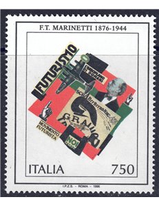 ITALY 1996 Filippo Tommaso Marinetti MNH**